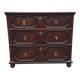 Jacobean style wooden chest of drawers