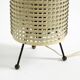 Original 1950s brass tripod table lamp with a perforated metal lampshade