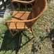 Vintage colonial lounge chair in rattan, pre-1950s.