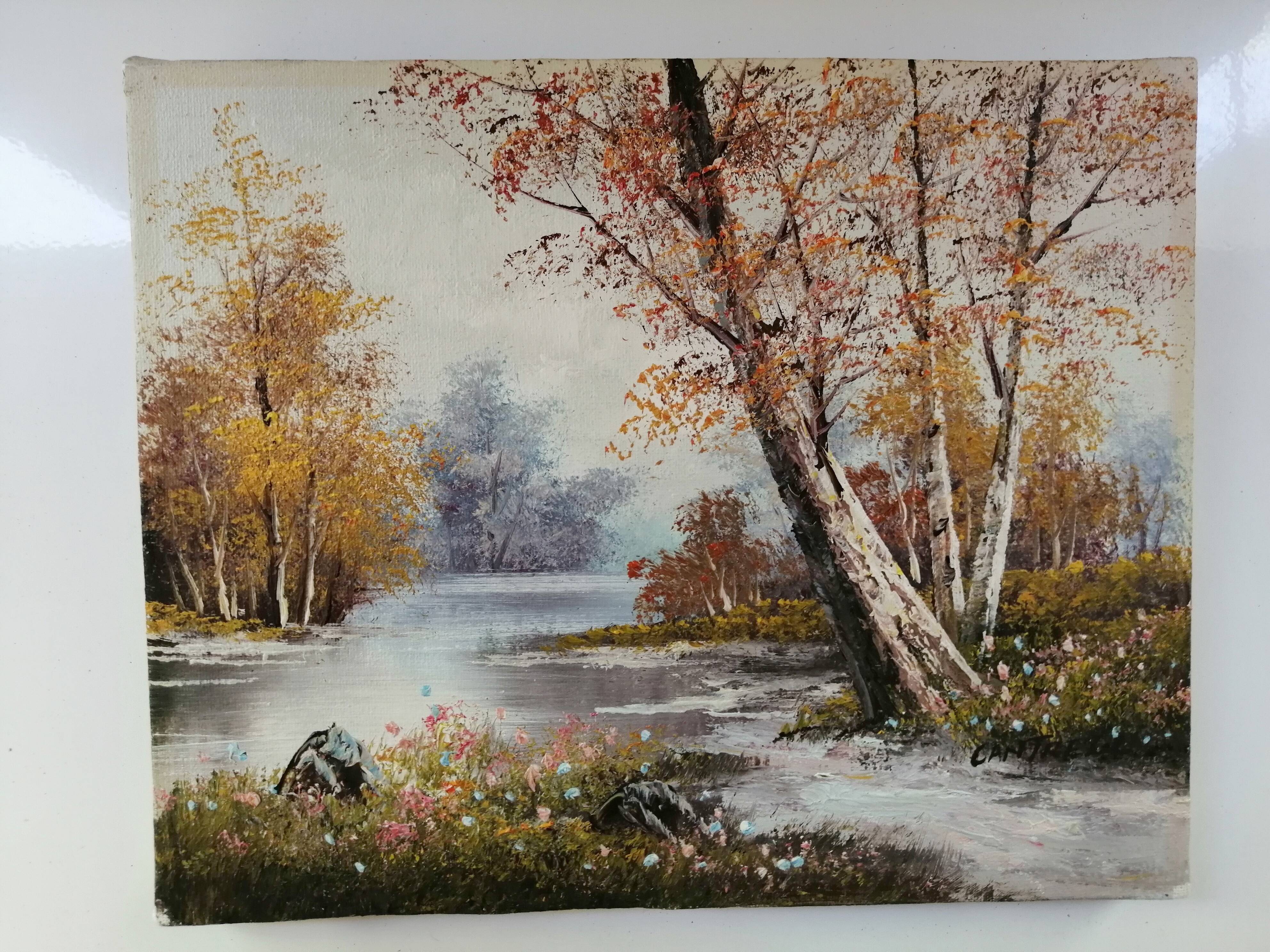 Huile sur toile signée Cantrell