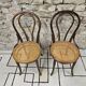 Pair of Thonet austria Nr 18 curved wood bistro chairs