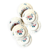 6 flat plates in Digoin Sarreguemines earthenware, "Yann" service