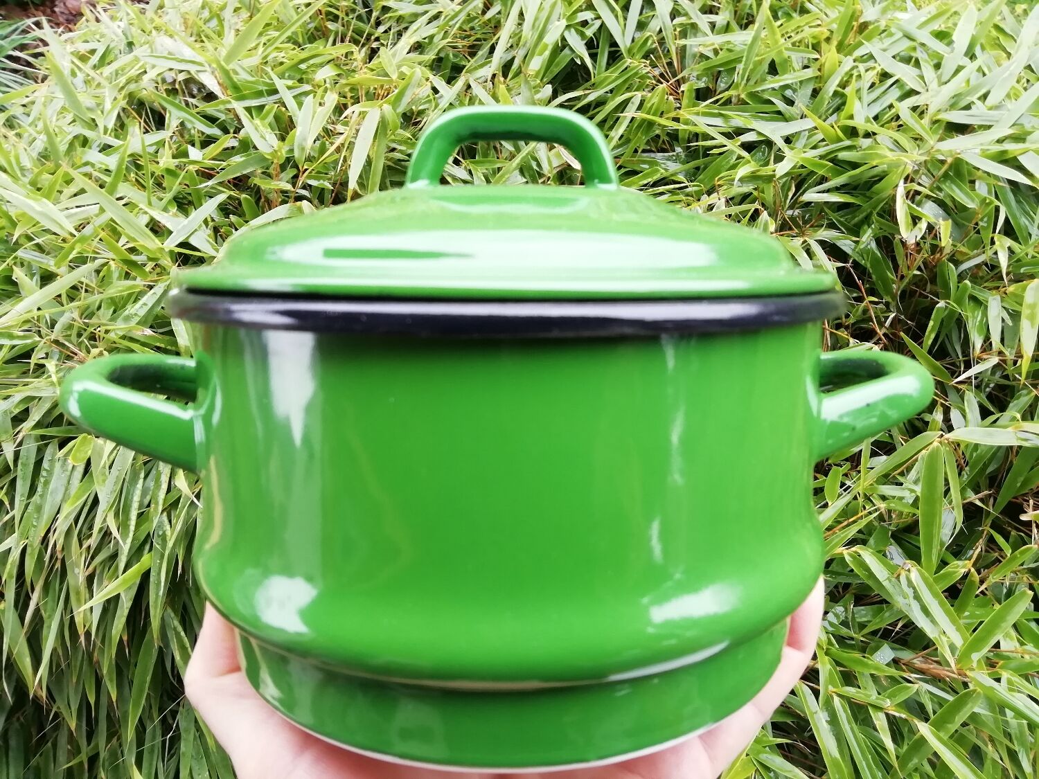 Enameled sheet metal casserole dish