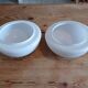 2 white opaline ceiling globes