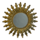 Miroir soleil rond en fer forgé des années 50, Italie
