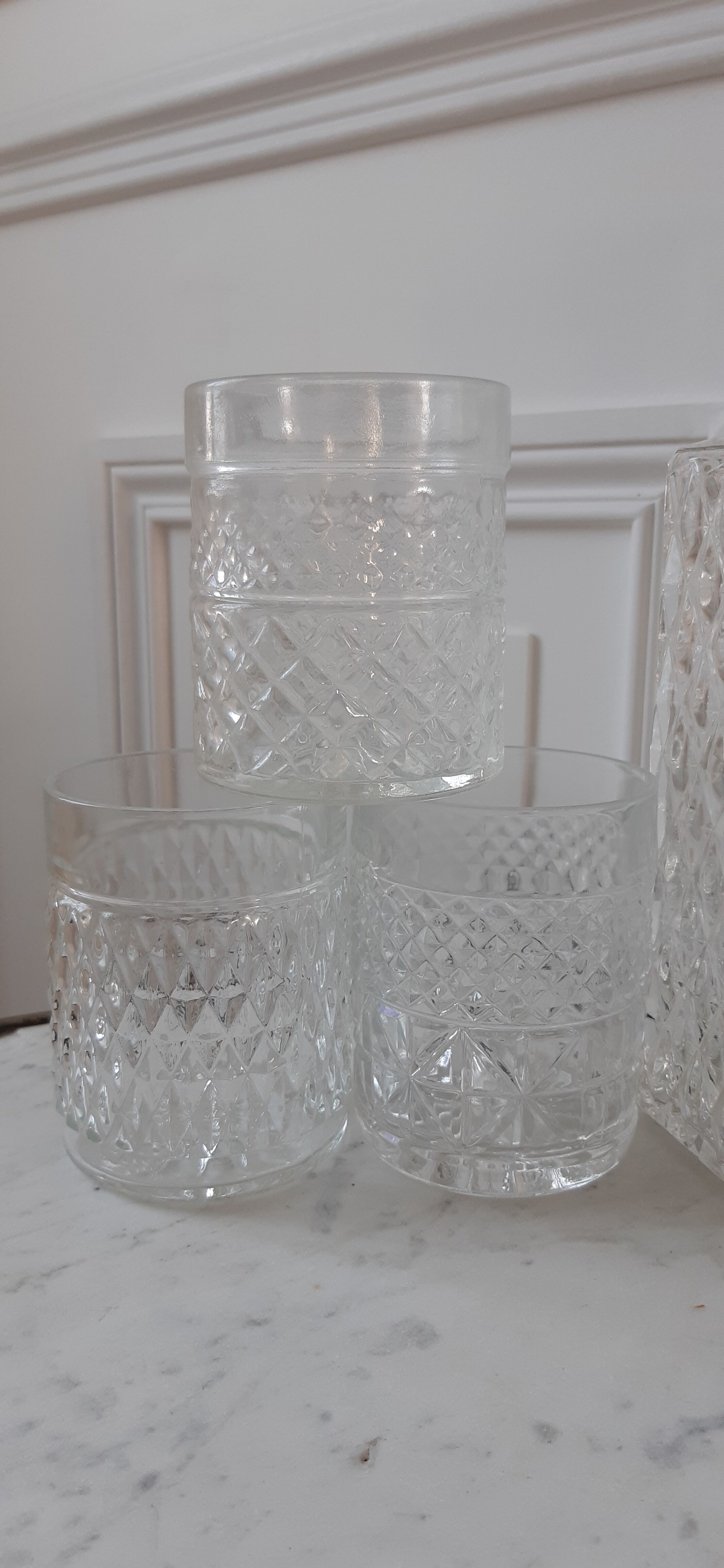 Whisky decanter and its 6 glasses 70s