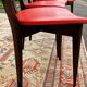 Suite de 4 chaises skai rouge