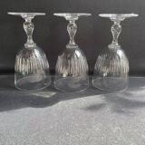 3 Water glasses – Blown and cut crystal