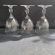 3 Water glasses – Blown and cut crystal