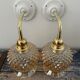 Set of vintage gold wall lights