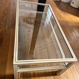 Table basse en alu - Pierre Vandel Paris - année 70