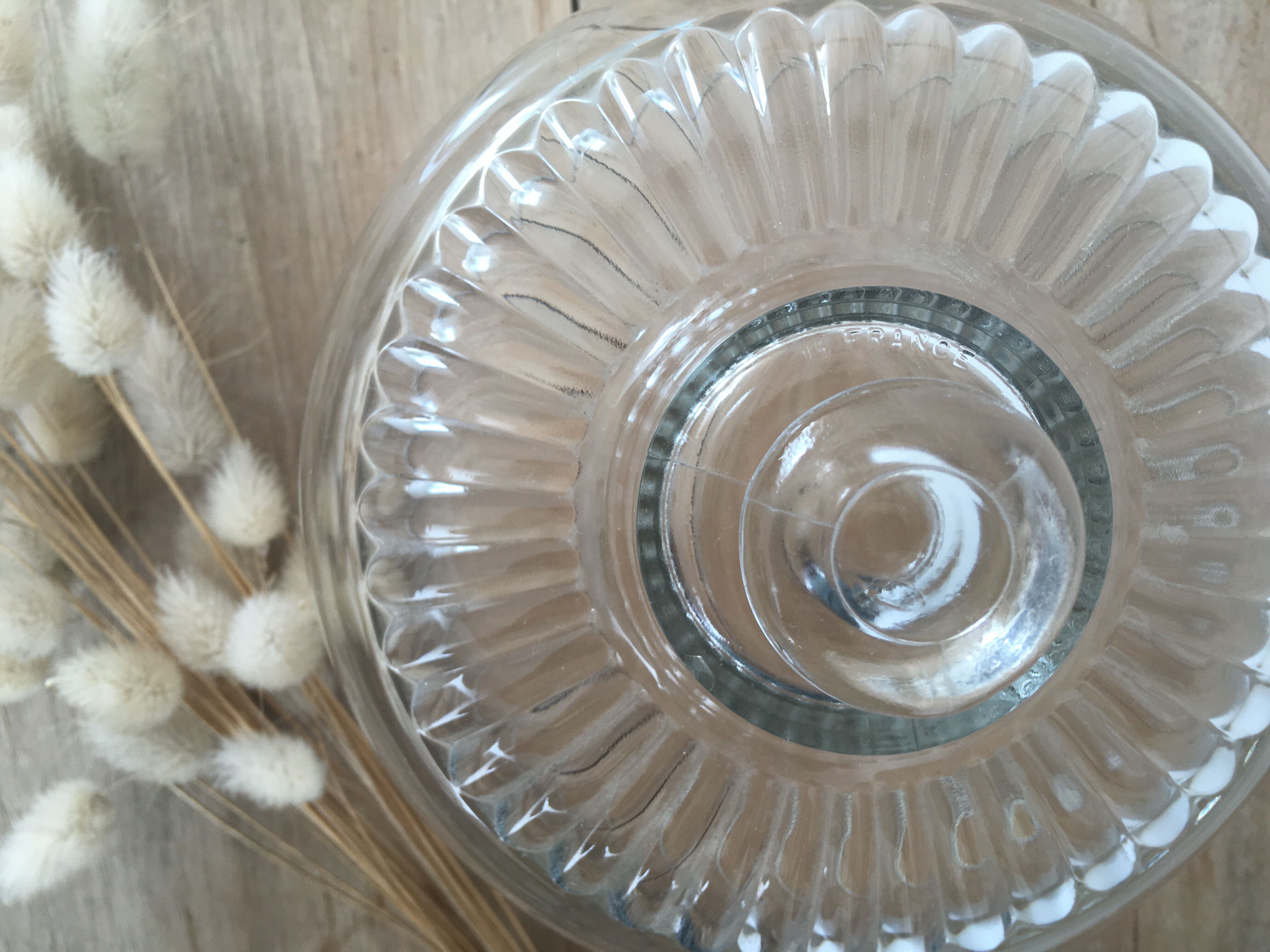 Arcoroc glass cheese or dessert bell