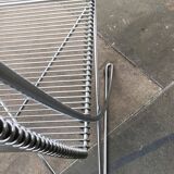 Vintage German Kreuzschwinger lounge chair by Till Behrens for Meyer Stahlmöbel, 1980s.