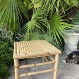 Vintage rattan bamboo coffee table