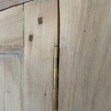 Grande bonnetière ancienne en bois bruit rénovée