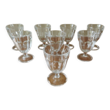 Suite de 8 verres à pied