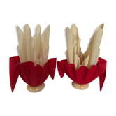 Paire de lampes mouchoirs bicolore