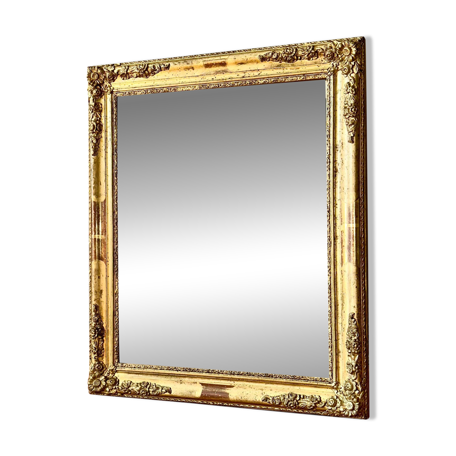 Miroir en stuc doré, début XIXème