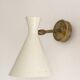 Set of three Italian wall lights in brass and lacquered iron, 1950s design