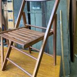 Pair of chairs foldable terrace vintage wood