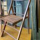 Paire de chaises terrasse pliable bois vintage