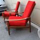 Paire de fauteuils en teck style scandinave, années 70