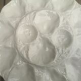 White Gien earthenware oyster dish