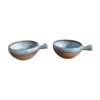 2 stoneware bowls Roger Jacques Saint Amand en Puisaye