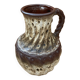 Antique west germany ceramic pitcher brown beige vintage