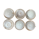Coffee service or real porcelain of Limoges and gilded