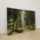 Huile sur toile, forêt, vintage