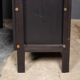 Striking 20thc italian ebonised etageres with open back & storage c.1970