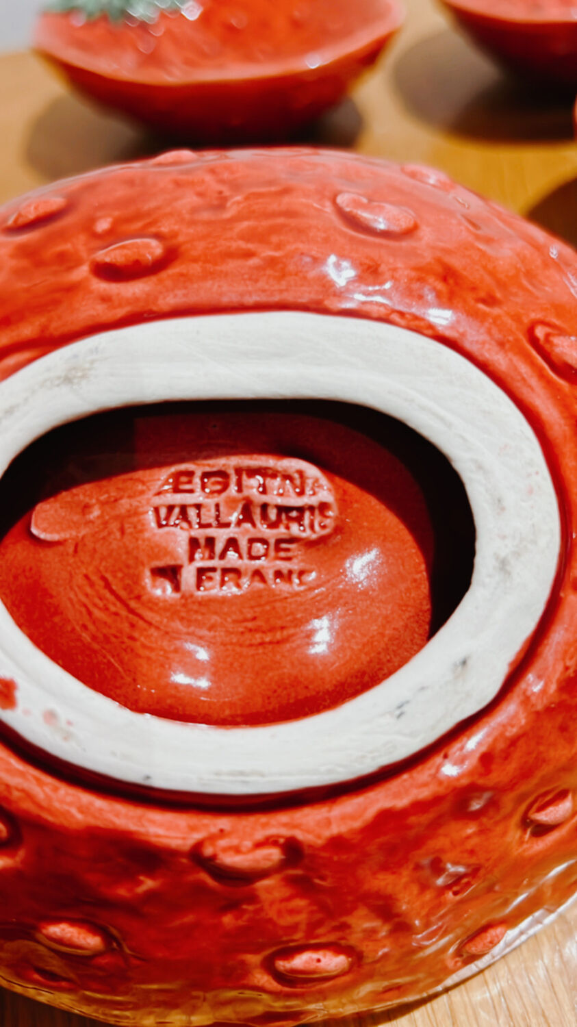 Four cup strawberry slip vallauris