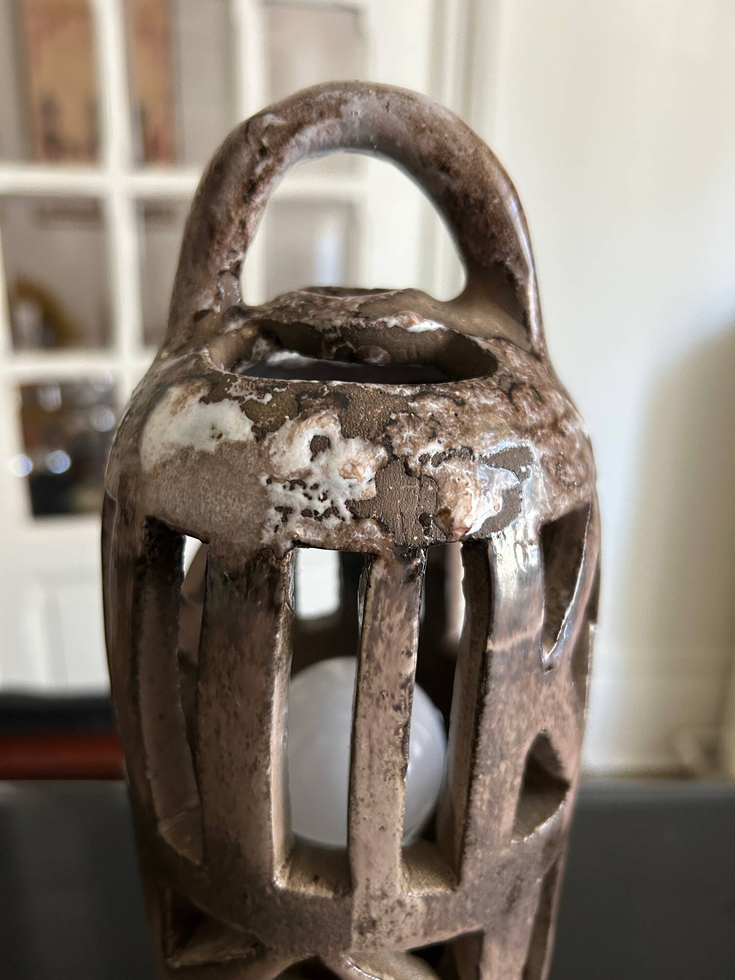 openwork ceramic lamp