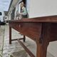 19th century solid walnut Burgundy farmhouse table with two drawers - 1m82