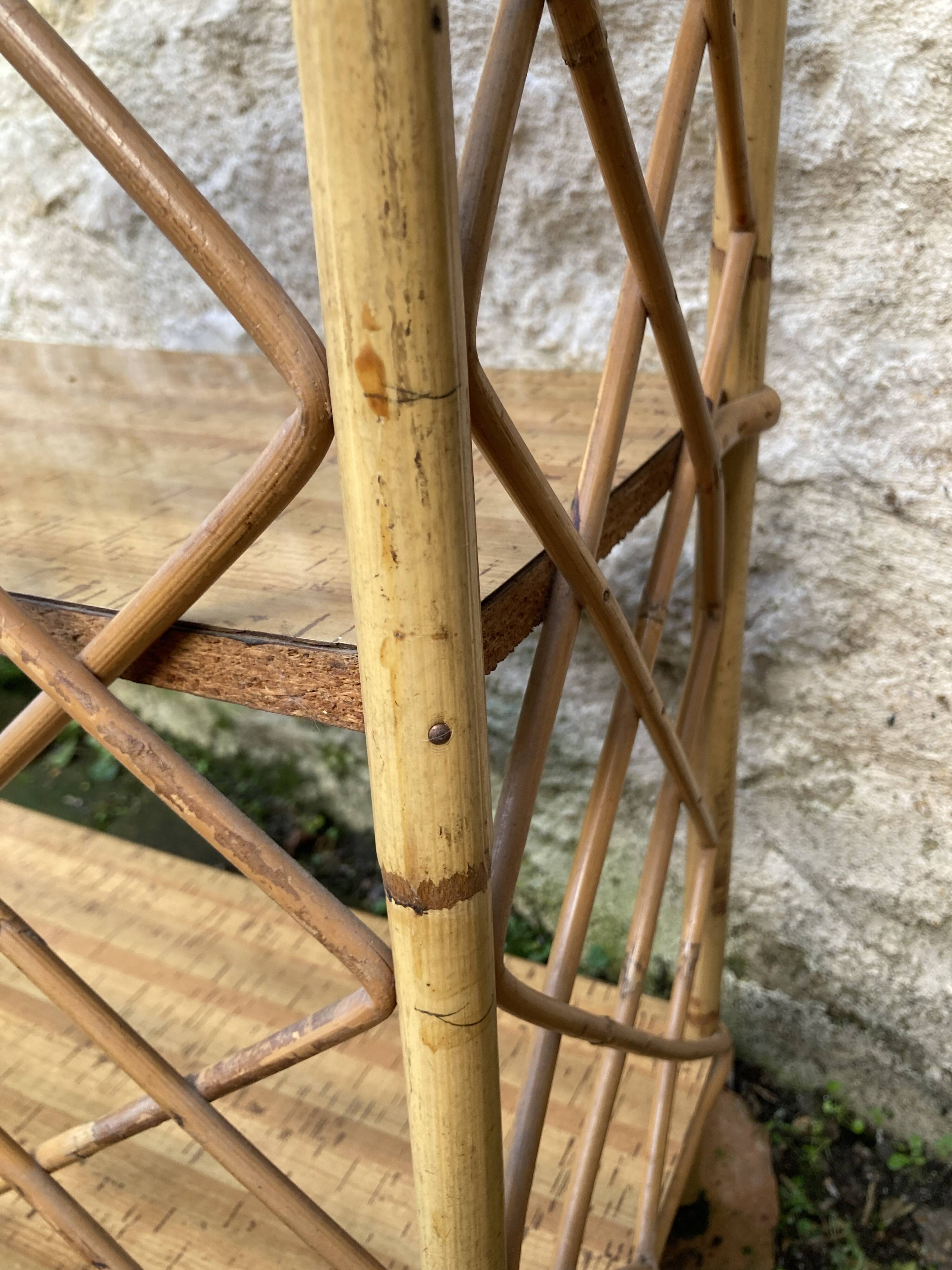 Vintage rattan shelf