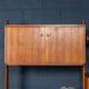 Vintage 20thc italian modular teak wall cabinet c.1960