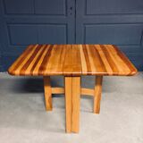 Drop-leaf table, Danish 1970s, solid pine