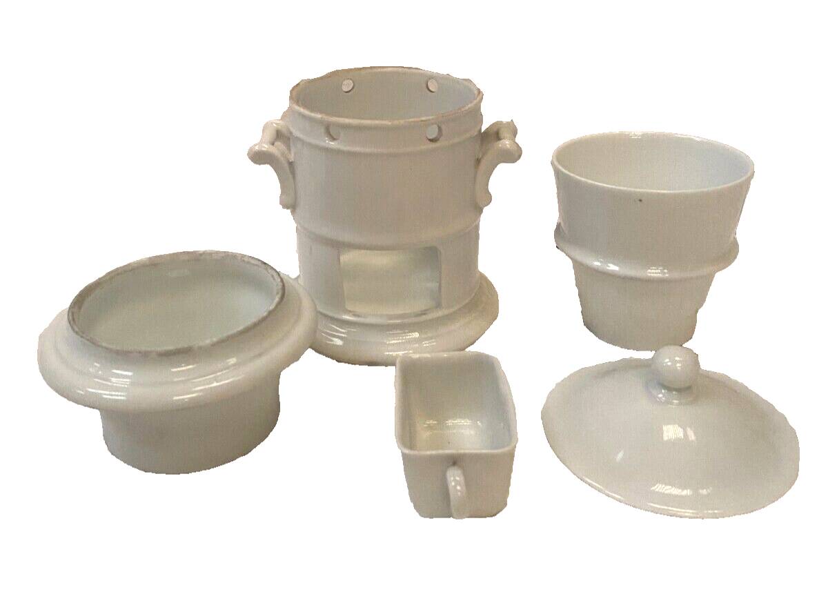 20th century white porcelain teapot