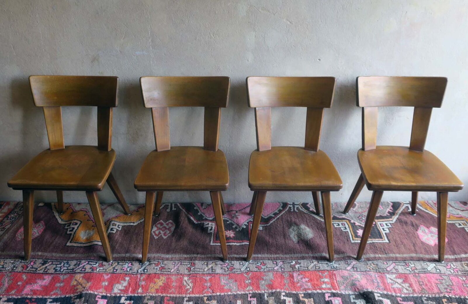 Set of four Brutalist chairs 1940s-1950s