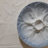 4 assiettes à huîtres Plillivuyt décor grand feu Jorgen Jallen diam 23 cm