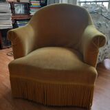Fauteuils crapaud ocre