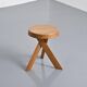 Original S31 stool in solid elm by Pierre Chapo, circa 1980.