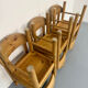 Set of 6 solid pine chairs in Scandinavian design by Reiner Daumiller.