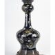 Pied de lampe de table en porcelaine émaillée, XIXème siècle, époque Napoléon III.