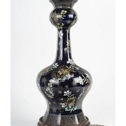 Enamelled porcelain table lamp base, 19th century, Napoleon III period.