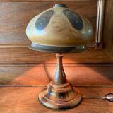 Wooden mushroom lamp