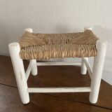 Straw and wood footrest.