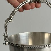 petit seau à glace métal argenté