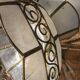 Suspension vintage en nacre et laiton